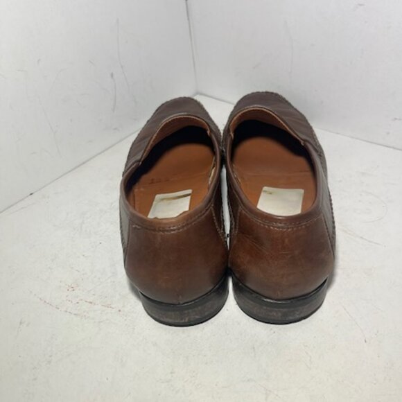 Men\'s Calzoleria Toscana Brown Leather Almond‎ Toe Loafers Size 12D main image 7